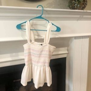 Madewell rainbow peplum top